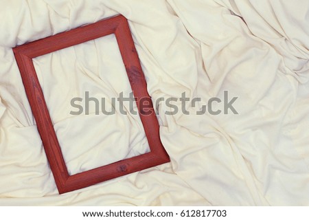 photo frame with white fabric background