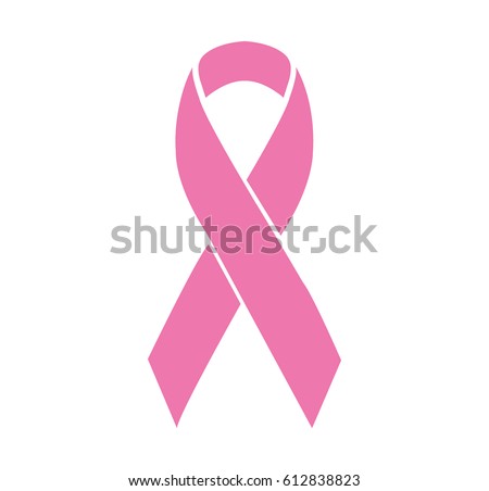 breast cancer awareness.Pink ribbon flat design. Vector illustration Royalty-Free Stock Photo #612838823
