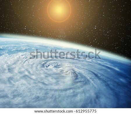 Earth observation with sunrise. "The elements of this image furnished by NASA"
