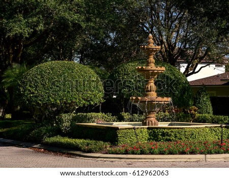 fountain multi-tiered in the park
