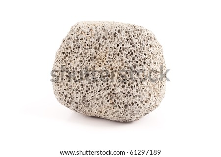 Pumice Stone Detail Isolated on White Background Royalty-Free Stock Photo #61297189