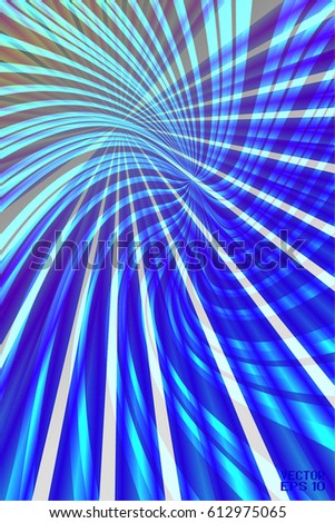 Abstract Dark Blue Pattern with Stripes. Structural Curvilinear Texture. Vector Illustration