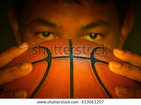 A man with basketball