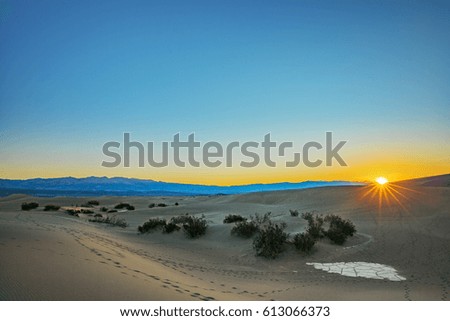 Sunrise Mesquite Flat Sand Dunes, Death Valley, California, United States