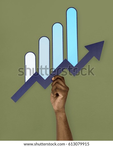 Hand Up Holding Chart Illustration