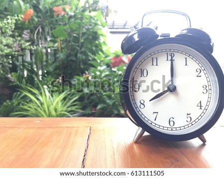 Alarm clock in the morning, natural background image