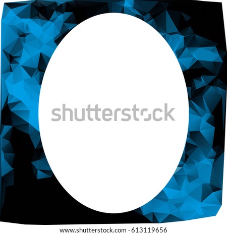 Low poly picture frame on a white background. Vector art.