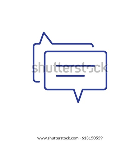 Chat icon. Linear style. Isolated vector.