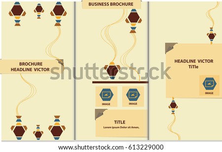  Proportionally. A4 size. Vector template. Trifold Brochure. Brochure layout. abstract background.   Business vector set