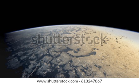 Planet earth from the space at night .Elements of this image furnished by NASA