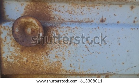 Rusty paint macro. Royalty-Free Stock Photo #613308011