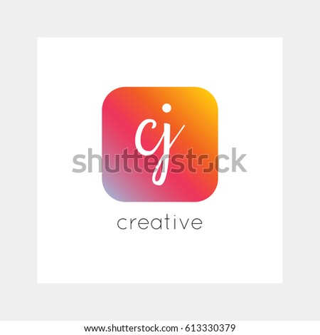 CJ logo, vector. Useful as branding symbol, app icon, alphabet element, clip-art.