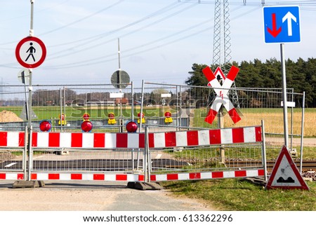 german signs of a construction site