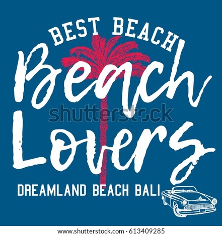 Best Beach Dreamland Bali graphic design vector art