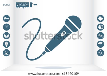 Microphone icon vector