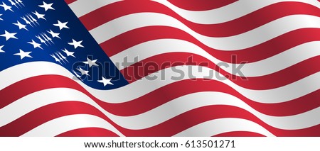 waving flag of the United States of America. Waving USA Flag. American Flag Flowing. American Flag in the Wind