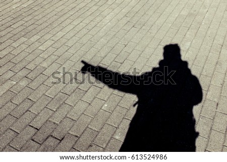 Man shadow concept showing direction 