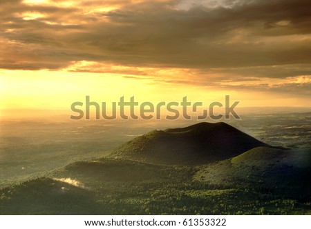 The volcano, Massif Central, Auvergne, France Royalty-Free Stock Photo #61353322