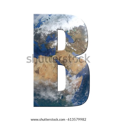 World 3d footage from NASA double exposure in side Alphabet B