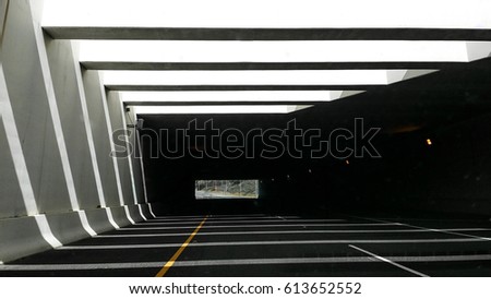 Road Inside Tunnel Overpass