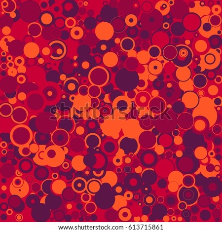 Abstract colorful background from different circles. Random placed spheres. Vector illustration