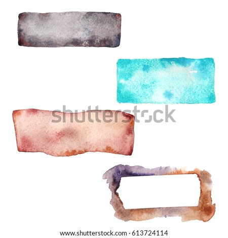 Watercolor Nameplates 'Love Letters' 