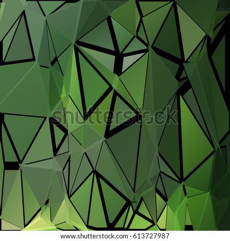 Abstract pattern consisting of randomly distributed triangles of different sizes and colors