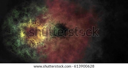 The ring nebula clouds. Beautiful outdoor space background.