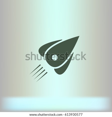 Rocket icon stock vector flat illustration design