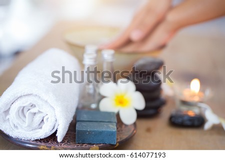 Spas, flowers and candles
