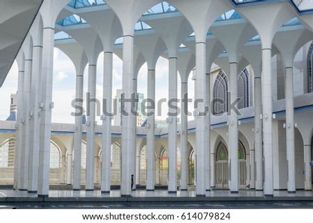 views from the corridors of the mosque