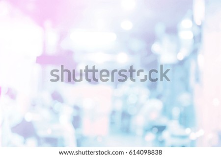 Abstract beautiful blurred shop background. Interior clean cafe pay lifestyle new counter bar concept for banner, billboard, mobile desktop wallpaper solution: Idea for insert create text and number.
