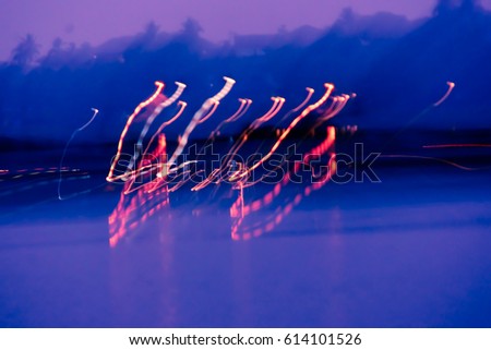 Abstract Color light ,Night Light lines abstract background.