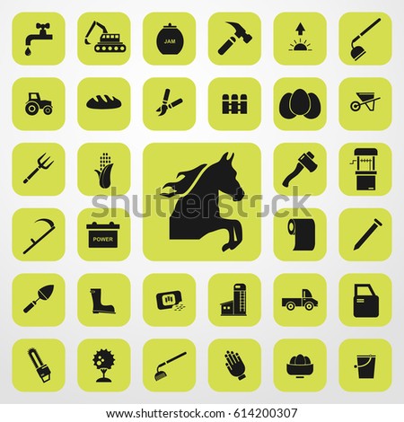 horse icon. agriculture set. vector sign symbol on white background