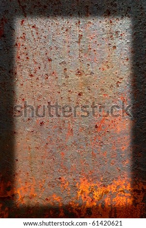 rusted plate
