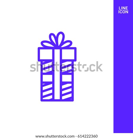Gift box line vector icon