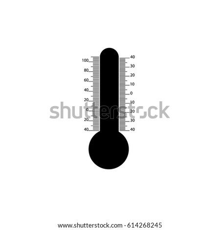 Thermometer vector sketch icon isolated on background. Thermometer sketch icon for infographic, website or app.