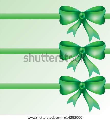 Beautiful decorative bows with horizontal ribbon for gift decoration.