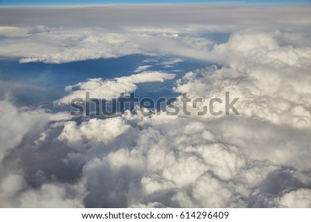 Clouds viewed from the sky