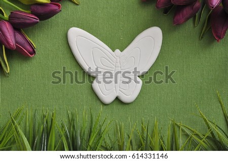 Gypsum locket Butterfly