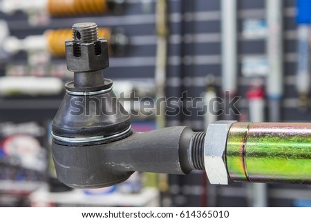 Tie Rod End Fitted To A Steering Arm Royalty-Free Stock Photo #614365010
