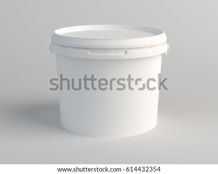Download White Food Plastic Tub Bucket Container Mockup Stock Photos And Images Avopix Com
