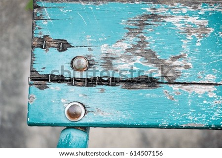 Old grunge of wooden Backrest as abstract background