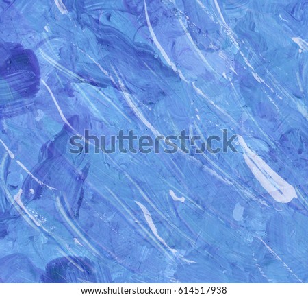 Hand painted abstract watercolor background in blue shades
