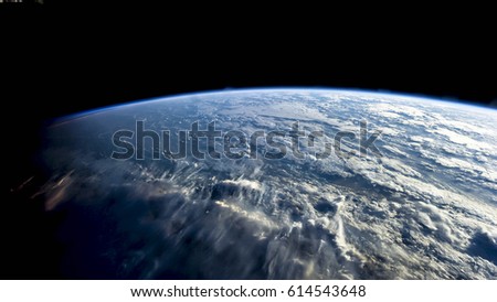 Planet earth from the space at night . Some elements of this image furnished by NASA.
