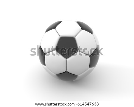Soccer ball. Isolated object on white background. 3d render