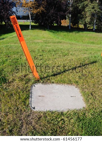 Buried Fiber Optic Cable Warning Marker and Access Panel