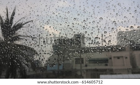 Rain on the glass , beautiful texture