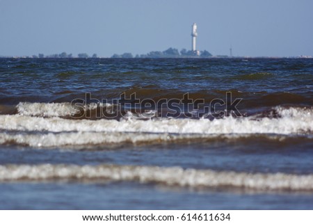 The new lighthouse from Sulina town , the most eastern point in Romania