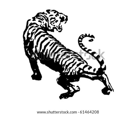 Tiger - Retro Clip Art